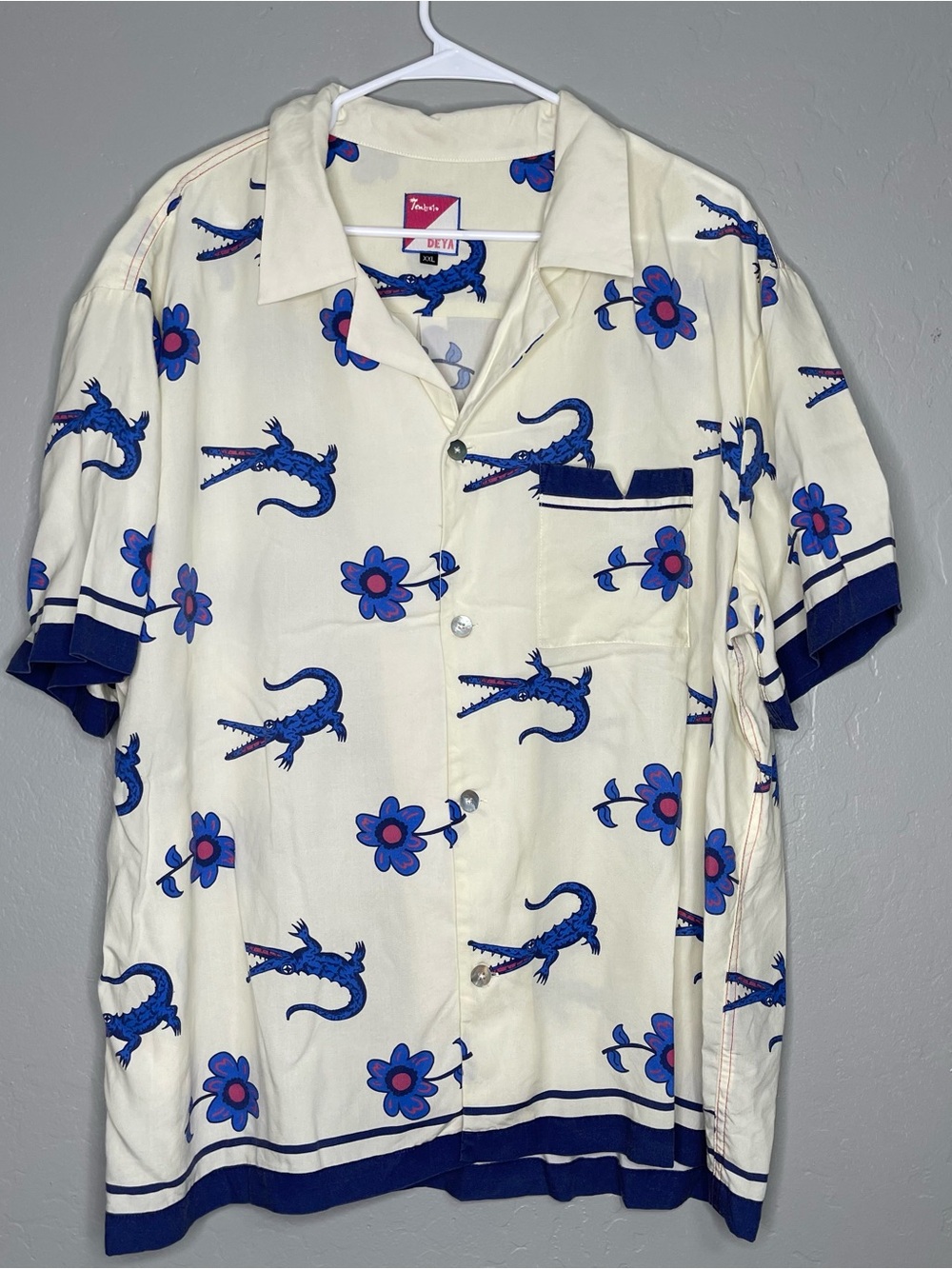 Tombolo Reptile Dysfunction Shirt Worn on White Lotus Camp Shirt Size XXL